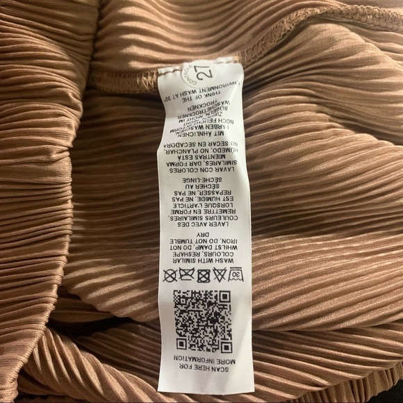 ASOS DESIGN New In Original Packaging plisse culotte pants in brown Size 8 - Picture 6 of 14